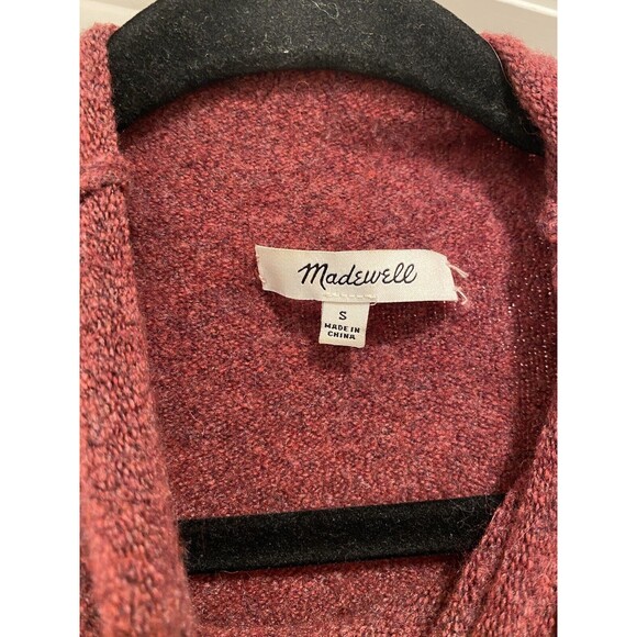Madewell Wool Alpaca Blend Women's Pullover Burgundy Turtleneck Sweater Small - Picture 4 of 8